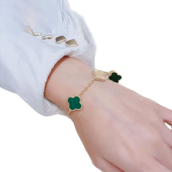 clover bracelet classic designer jewelry four leaf clover charm bracelets bangle chain 18k gold agate shell mother of pearl for women girl, Golden;silver
clover bracelet classic designer jewelry four leaf clover charm bracelets bangle chain 18k gold agate shell mother of pearl for women girl, Golden;silver