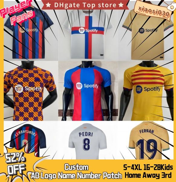 22 23 24 soccer jerseys lewandowski barca football shirt 2022 2023 ansu fati ferran adama auba pedri gavi f. de jong dest 4xl maillot barcel, Black;yellow
22 23 24 soccer jerseys lewandowski barca football shirt 2022 2023 ansu fati ferran adama auba pedri gavi f. de jong dest 4xl maillot barcel, Black;yellow