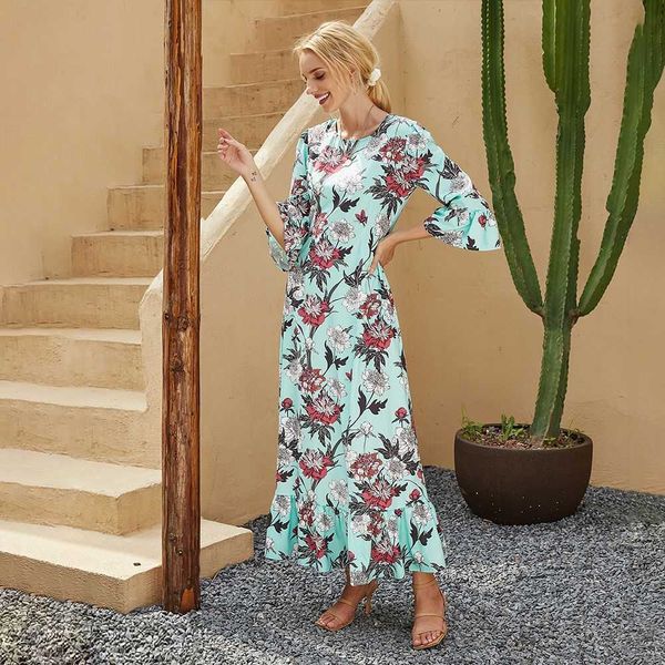 women's casual dresses mxz-109 women's 2023 round neck print long dresses, Black;gray
women's casual dresses mxz-109 women's 2023 round neck print long dresses, Black;gray