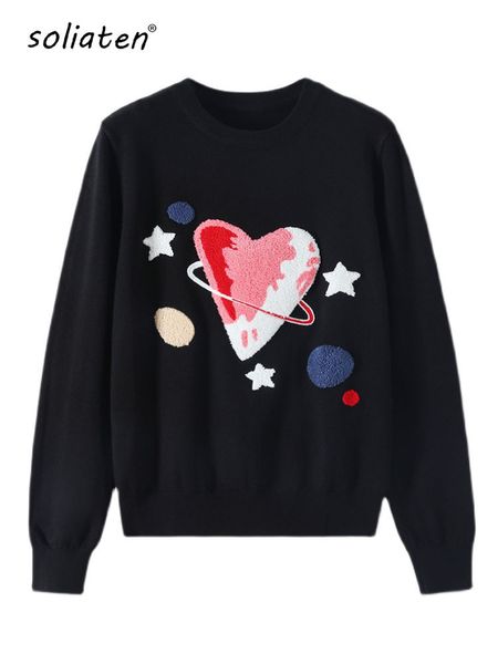 women's sweaters retro galaxy star pattern sweater women vintage long sleeve jumpers autumn winter ladies jacquard pullovers c-090 2303, White;black
women's sweaters retro galaxy star pattern sweater women vintage long sleeve jumpers autumn winter ladies jacquard pullovers c-090 2303, White;black