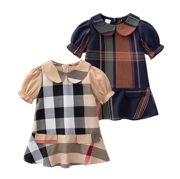 Lovely Baby Girls Plaid Dresses Kids Short Sleeve Princess Dress Summer Girl Turn-down Collar Skirts Children Clothes Child Skirt 1-6 Years, Black white
Lovely Baby Girls Plaid Dresses Kids Short Sleeve Princess Dress Summer Girl Turn-down Collar Skirts Children Clothes Child Skirt 1-6 Years, Black white