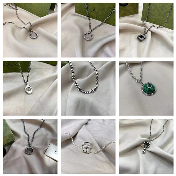 pendant necklaces gu designers vintage do old enamel alphabet double g twist chain classic ancient home fashion tide couple men's and w, Silver
pendant necklaces gu designers vintage do old enamel alphabet double g twist chain classic ancient home fashion tide couple men's and w, Silver