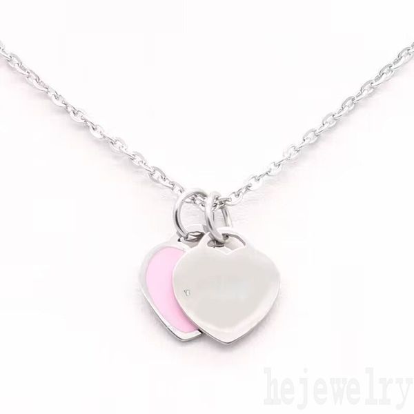 multicolour enamel t double heart designer necklace letter jewelry red tag silver plated mens chain love please return to pendant necklaces
multicolour enamel t double heart designer necklace letter jewelry red tag silver plated mens chain love please return to pendant necklaces
