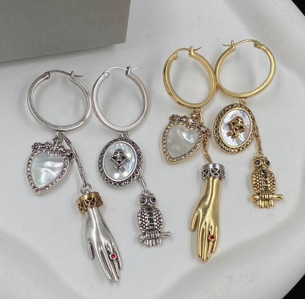 gothic style owl hoop earrings aretes orecchini women men retro punk designer brand dangle eardrops earring, Golden;silver
gothic style owl hoop earrings aretes orecchini women men retro punk designer brand dangle eardrops earring, Golden;silver