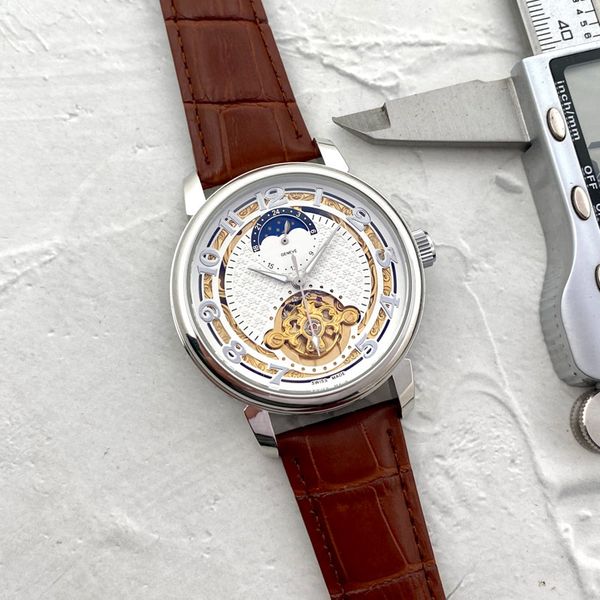 fashion luxury men watch mechanical automatic movement moon phase waterproof gold designer wristwatches genuine leather strap watches for me, Slivery;brown
fashion luxury men watch mechanical automatic movement moon phase waterproof gold designer wristwatches genuine leather strap watches for me, Slivery;brown
