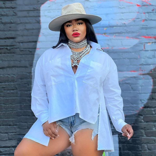 womens blouses shirts plus size womens white blouse long sleeve button up irregular solid shirt lady wear casual classic streetwear 230302
womens blouses shirts plus size womens white blouse long sleeve button up irregular solid shirt lady wear casual classic streetwear 230302