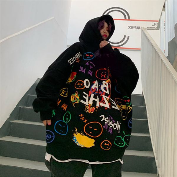 women's hoodies sweatshirts women graffiti sweatshirt hoodie punk harajuku long sleeve clothes winter oversized coats streetwear autumn, Black
women's hoodies sweatshirts women graffiti sweatshirt hoodie punk harajuku long sleeve clothes winter oversized coats streetwear autumn, Black