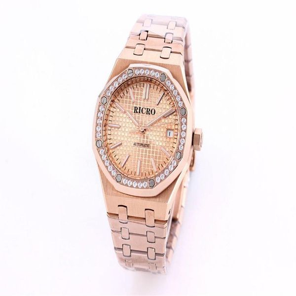 ladies mechanical watch 37mm size 316 fine steel drill ring mechanical movement classic three pin automatic calendar198k, Slivery;brown
ladies mechanical watch 37mm size 316 fine steel drill ring mechanical movement classic three pin automatic calendar198k, Slivery;brown