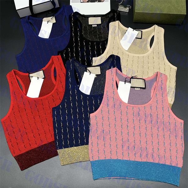letter jacquard tanks for women gold knitted tank spring summer new tees camis clothing, White
letter jacquard tanks for women gold knitted tank spring summer new tees camis clothing, White