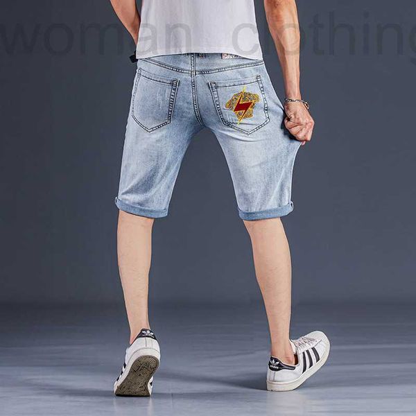 men's jeans designer summer thin embroidered quarter jeans fashion personality slim straight pants shorts r795, Blue
men's jeans designer summer thin embroidered quarter jeans fashion personality slim straight pants shorts r795, Blue