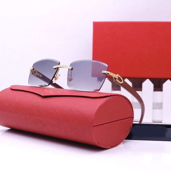 fashion designer frameless rectangle sunglasses vintage women mens cart buffalo horn glasses panther gold metal wooden legs rimless sunglass, White;black
fashion designer frameless rectangle sunglasses vintage women mens cart buffalo horn glasses panther gold metal wooden legs rimless sunglass, White;black
