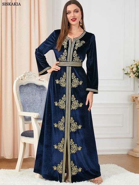 ethnic clothing dresses for women autumn winter velvet embroidery long sleeve dress belted kaftan split hem abaya muslim dubai gowns 230302, Red
ethnic clothing dresses for women autumn winter velvet embroidery long sleeve dress belted kaftan split hem abaya muslim dubai gowns 230302, Red