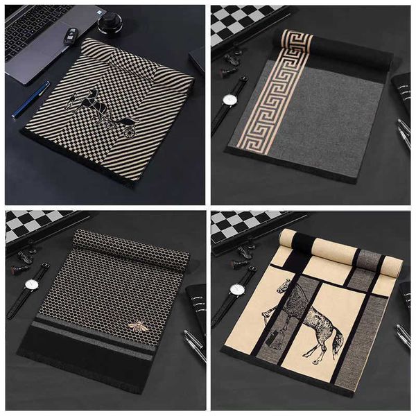 scarves classic business scarf men cashmere winter warm scarves vintage shawl long wrap luxury brand designer scarf gifts l230302, Blue;gray
scarves classic business scarf men cashmere winter warm scarves vintage shawl long wrap luxury brand designer scarf gifts l230302, Blue;gray