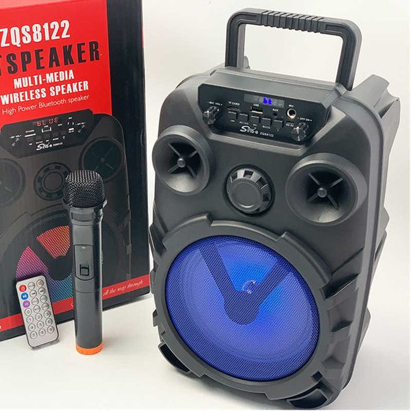 Image of Portable Speakers 60W high Bluetooth Speaker Box Portable Column Stereo Surround Wireless Subwoofer Square Dance Outdoor Soundbox with MIC R230227