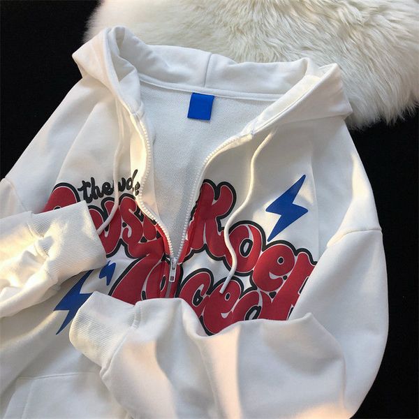 women's hoodies sweatshirts oversized retro streetwear zip up hoodie letter printing vintage women grunge harajuku punk kawaii y2k clot, Black
women's hoodies sweatshirts oversized retro streetwear zip up hoodie letter printing vintage women grunge harajuku punk kawaii y2k clot, Black