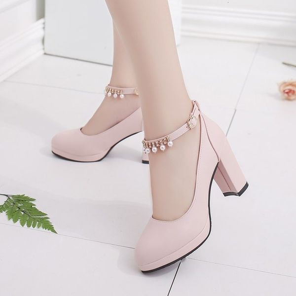 dress shoes women's wedding shoes string bead ankle strap elegant middle high heel dress platform bridal pearl pumps 8cm autumn leather, Black
dress shoes women's wedding shoes string bead ankle strap elegant middle high heel dress platform bridal pearl pumps 8cm autumn leather, Black