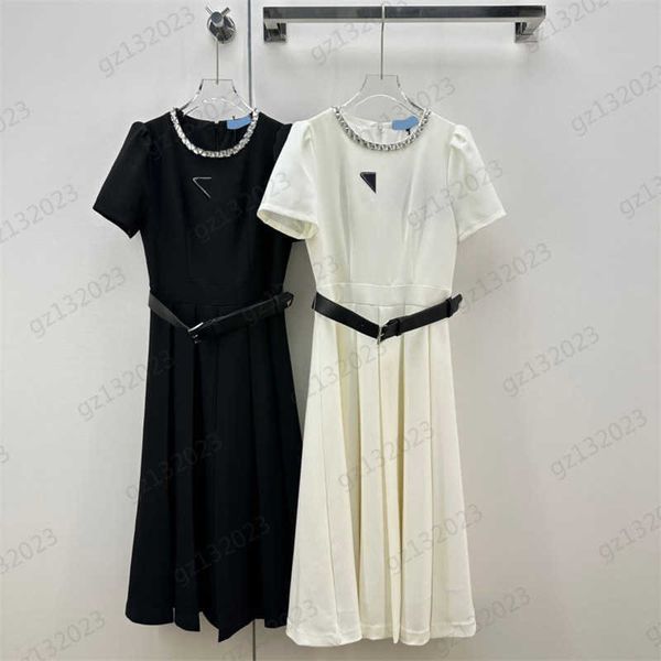 round neck dress diamond chain trim neckline short sleeve fashion dresses bump color belt design pleated hemline slim maxiskit designer clot, Black;gray
round neck dress diamond chain trim neckline short sleeve fashion dresses bump color belt design pleated hemline slim maxiskit designer clot, Black;gray