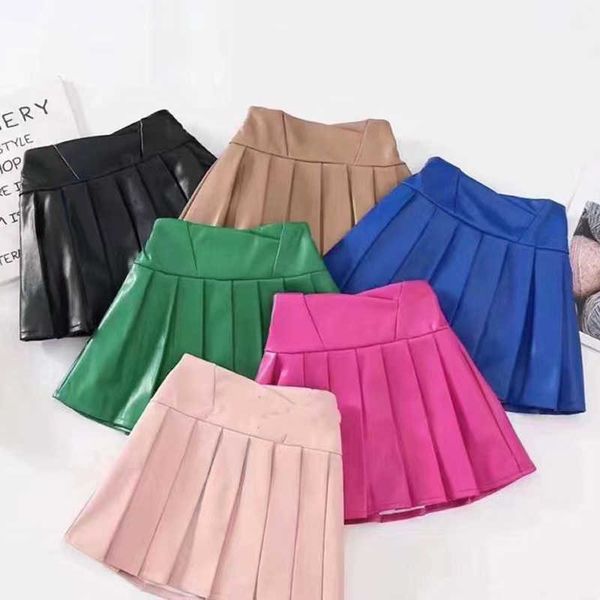 skirts spring autumn girls pleated skirt baby pu skirt kids skirt children fashion bottoms 2023 streetwear faux leather 2-6y t230301, Blue
skirts spring autumn girls pleated skirt baby pu skirt kids skirt children fashion bottoms 2023 streetwear faux leather 2-6y t230301, Blue