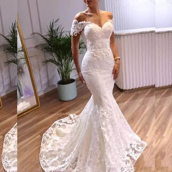 boutique off shoulder lace beaded mermaid wedding dress mermaid bridal gown with train sparkly wedding dresses, White
boutique off shoulder lace beaded mermaid wedding dress mermaid bridal gown with train sparkly wedding dresses, White