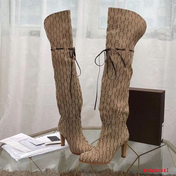 designer women boots genuine leather red beige canvas over the knee boot's zipper laces fashion luxury high heel womens brand casual sh, Black
designer women boots genuine leather red beige canvas over the knee boot's zipper laces fashion luxury high heel womens brand casual sh, Black