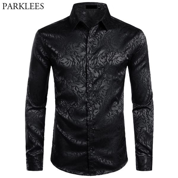 men's casual shirts men's floral black dress shirts stylish long sleeve steampunk shirt men party club bar social shirt male chemi, White;black
men's casual shirts men's floral black dress shirts stylish long sleeve steampunk shirt men party club bar social shirt male chemi, White;black