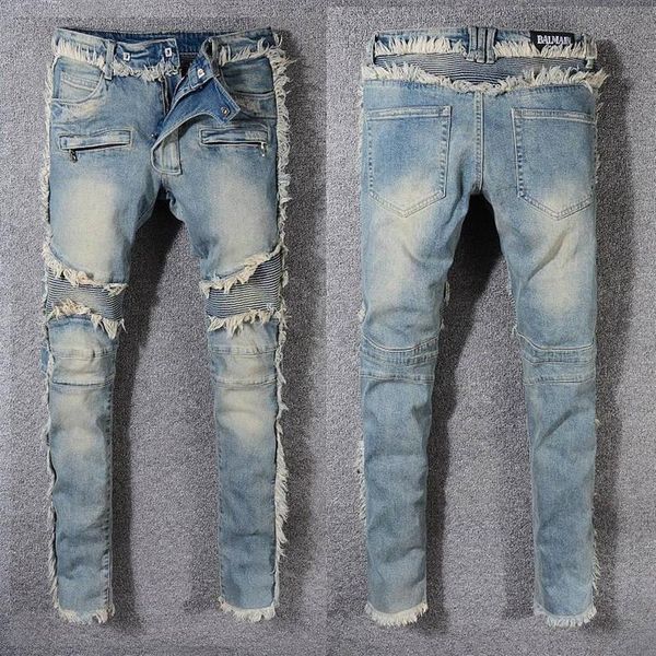 2021 new arrivals balmian mens luxury designer denim jeans holes trousers biker pants men's clothing #8818270k, Blue
2021 new arrivals balmian mens luxury designer denim jeans holes trousers biker pants men's clothing #8818270k, Blue