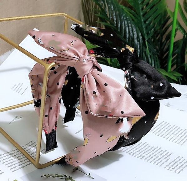 women headband bow hair hoop female hair accessories cute hair hole head hoop wide edge cloth art headdress, Black;brown
women headband bow hair hoop female hair accessories cute hair hole head hoop wide edge cloth art headdress, Black;brown