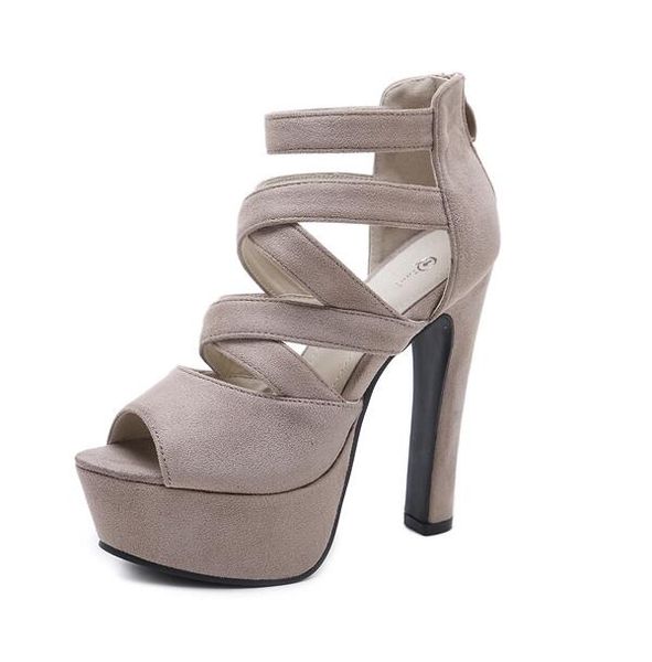 spring summer 15cm fashion thick with sandals fish mouth shoes high-heeled hollow sandals nightclub high sandalias mujer, Black
spring summer 15cm fashion thick with sandals fish mouth shoes high-heeled hollow sandals nightclub high sandalias mujer, Black