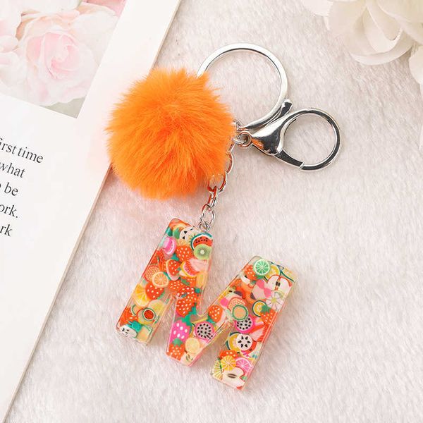 key rings 1pc orange pompom letter keychain english alphabet keyring fruit slices resin car mirror accessory women handbag charms r230301, Slivery;golden
key rings 1pc orange pompom letter keychain english alphabet keyring fruit slices resin car mirror accessory women handbag charms r230301, Slivery;golden