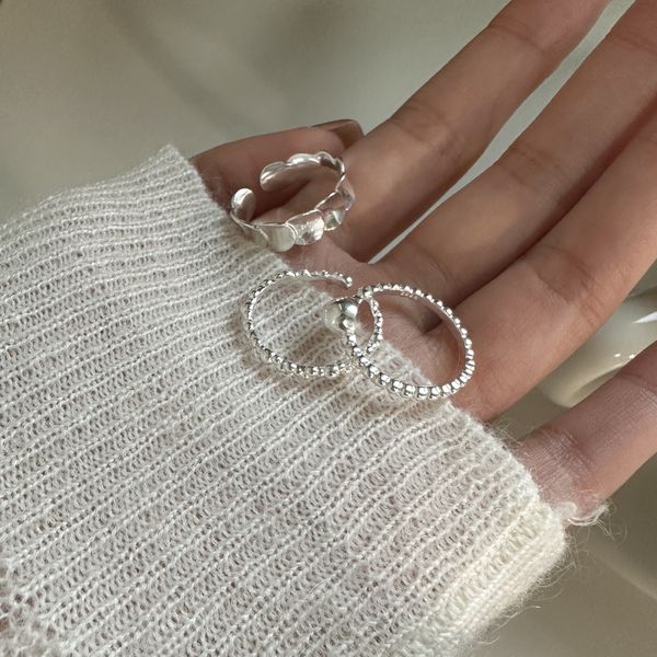 new simple 925 sterling silver open size rings for women beads geometric wedding engagement adjustable ring
new simple 925 sterling silver open size rings for women beads geometric wedding engagement adjustable ring