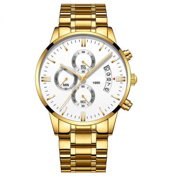 wrist watch butterfly button solid steel band men's waterproof coated glass luminous three eye 6-pin quartz, Slivery;black
wrist watch butterfly button solid steel band men's waterproof coated glass luminous three eye 6-pin quartz, Slivery;black