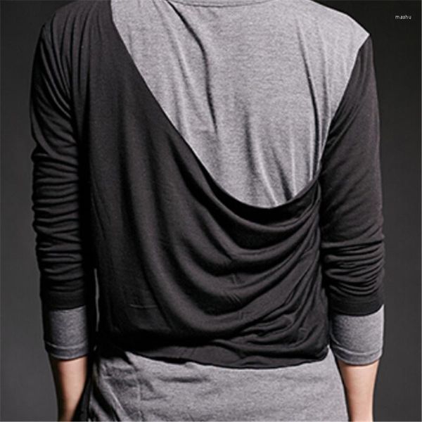 t shirttmen's t shirts men ripped patchwork long sleeve shirt punk hiphop tee mens nightclub singer stage costume hip hop tshirt homme, White;black
t shirttmen's t shirts men ripped patchwork long sleeve shirt punk hiphop tee mens nightclub singer stage costume hip hop tshirt homme, White;black