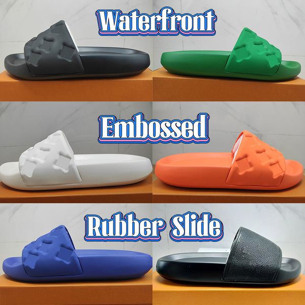 waterfront mule sandals womens designer slippers rubber slide embossed womens paris flat embossed slipper sliders platform summer luxury men, Black
waterfront mule sandals womens designer slippers rubber slide embossed womens paris flat embossed slipper sliders platform summer luxury men, Black