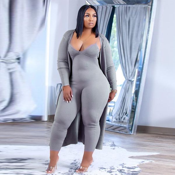 womens plus size pants loungewear women outfits two piece sets ribbed slip jumpsuits and long sleeve coat wholesale drop 230302, Black
womens plus size pants loungewear women outfits two piece sets ribbed slip jumpsuits and long sleeve coat wholesale drop 230302, Black