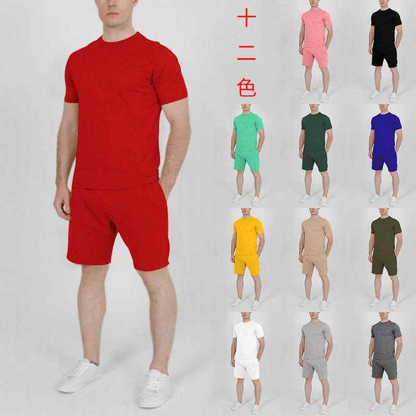 men's clothing new solid color summer short sleeve shorts set sports leisure printable, Black
men's clothing new solid color summer short sleeve shorts set sports leisure printable, Black
