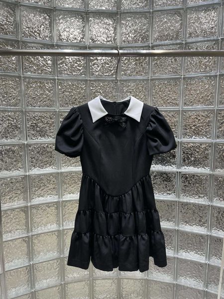 2023 womens designer clothing dresses spring summer fashion black casual slim heavy duty bubble sleeve dress contrast stereo lapel imported, Black;gray
2023 womens designer clothing dresses spring summer fashion black casual slim heavy duty bubble sleeve dress contrast stereo lapel imported, Black;gray