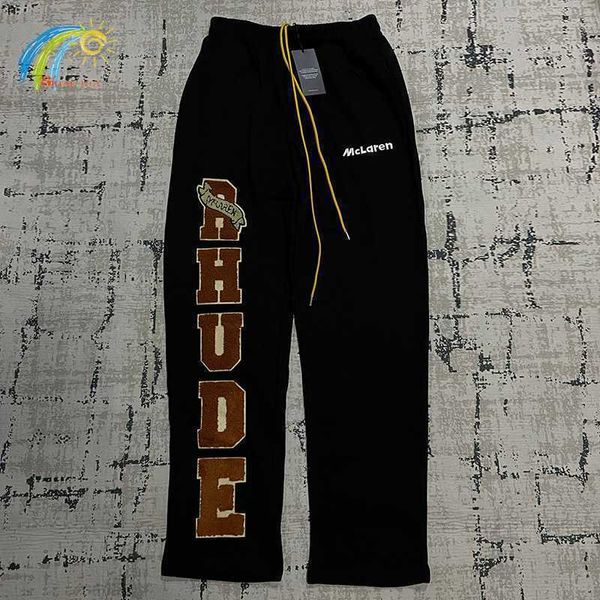 2023 new streetwear towel embroidered rhude sweatpants men women 1 1 jogger drawstring multi pocket rhude overalls pants, Black
2023 new streetwear towel embroidered rhude sweatpants men women 1 1 jogger drawstring multi pocket rhude overalls pants, Black