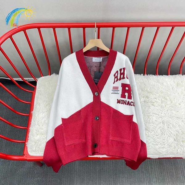 2022fw casual classic jacquard rhude knitted sweater men women sweatshirts colorblock pocket button v-neck rhude cardigan, White;black
2022fw casual classic jacquard rhude knitted sweater men women sweatshirts colorblock pocket button v-neck rhude cardigan, White;black