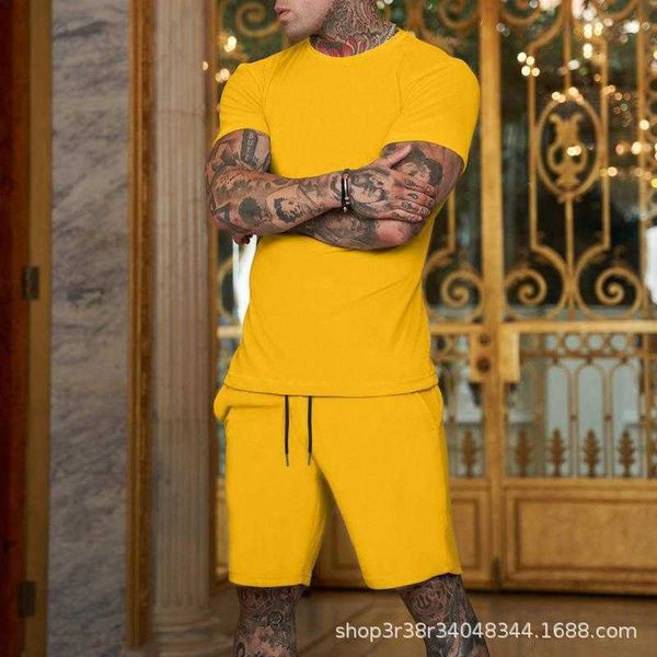 men's clothing 2023 solid color shorts short sleeve suit sports youth can be printed in summer, Black
men's clothing 2023 solid color shorts short sleeve suit sports youth can be printed in summer, Black