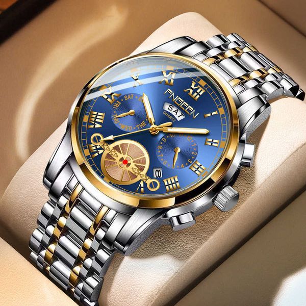 new fenzun watch men's fashion tourbillon watch men's quartz steel band multi-function non mechanical men's watch, Slivery;black
new fenzun watch men's fashion tourbillon watch men's quartz steel band multi-function non mechanical men's watch, Slivery;black