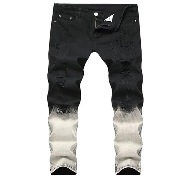 men's jeans men pants long stretch knee holes brand cool denim hole black and gray full color matching2784, Blue
men's jeans men pants long stretch knee holes brand cool denim hole black and gray full color matching2784, Blue