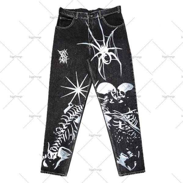 women's jeans y2k street hip hop harajuku wide leg jean 's 2023 casual dark style skull bones all match high waisted men 230301, Blue
women's jeans y2k street hip hop harajuku wide leg jean 's 2023 casual dark style skull bones all match high waisted men 230301, Blue