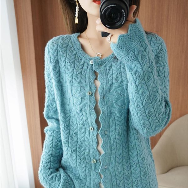 women's knits tees women pure cashmere cardigan sweater fashion o-neck hollow large size coat spring autumn 100%wool knit shirt female, White
women's knits tees women pure cashmere cardigan sweater fashion o-neck hollow large size coat spring autumn 100%wool knit shirt female, White