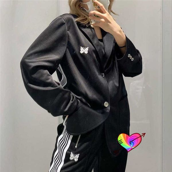 men's jackets 2021 needles track jackets men women white side striped butterfly embroidered awge needles jacket high street coats t2303, Black;brown
men's jackets 2021 needles track jackets men women white side striped butterfly embroidered awge needles jacket high street coats t2303, Black;brown
