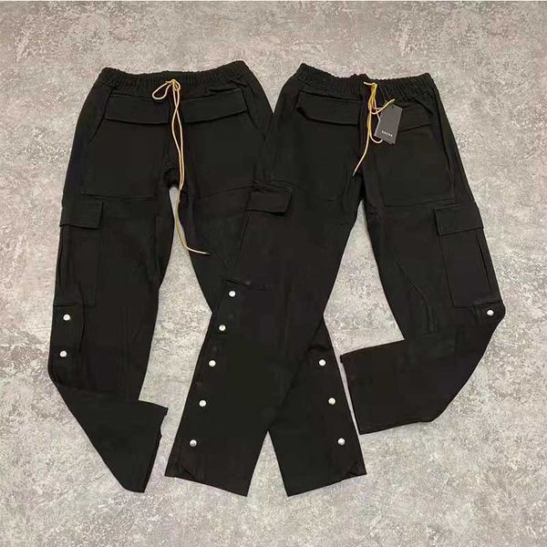 rhude trousers multi-pocket overalls drawstring straight loose jeans casual button rhude pants men's pants, Blue
rhude trousers multi-pocket overalls drawstring straight loose jeans casual button rhude pants men's pants, Blue