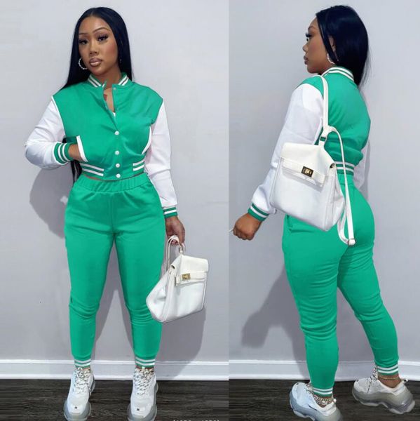 tracksuits 2023 women's autumn and winter designer brand patchwork sports casual baseball suit two-piece set, Gray
tracksuits 2023 women's autumn and winter designer brand patchwork sports casual baseball suit two-piece set, Gray
