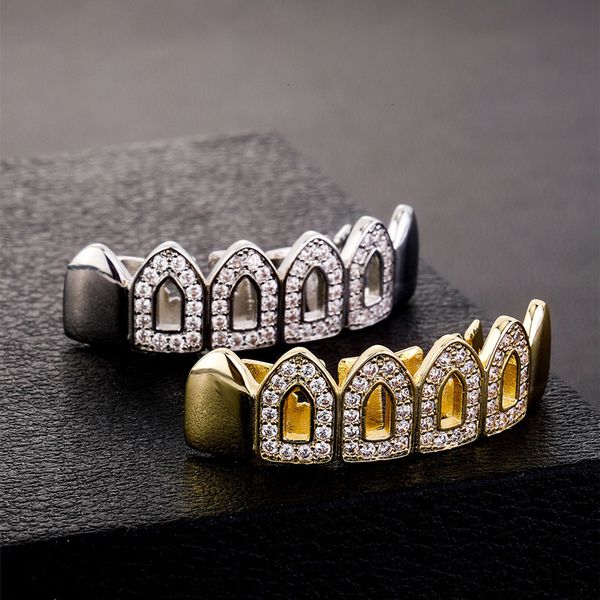 hip hop grills gold plated bling cz hip hop braces vampire dental grills halloween accessories jewelry, Black
hip hop grills gold plated bling cz hip hop braces vampire dental grills halloween accessories jewelry, Black