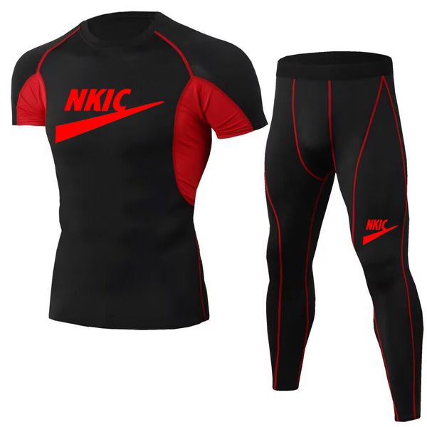 New Men Sportswear Compression Tracksuits Quick Dry Clothes Sports Joggers Training Gym Fitness Tracksuits Running Set, Red
New Men Sportswear Compression Tracksuits Quick Dry Clothes Sports Joggers Training Gym Fitness Tracksuits Running Set, Red