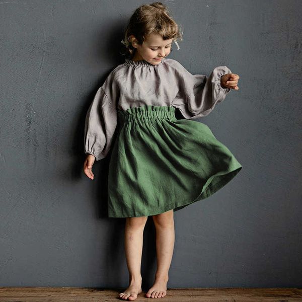 skirts girl's cotton and linen midi skirt summer new children's casual loose elastic waist ruched simple skirt baby girl skirts tz, Blue
skirts girl's cotton and linen midi skirt summer new children's casual loose elastic waist ruched simple skirt baby girl skirts tz, Blue
