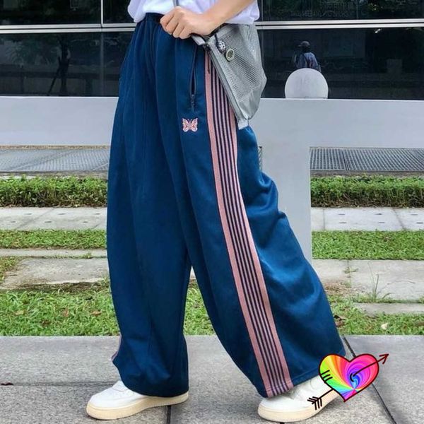 men's pants pink embroidery butterfly stripe needles track pants 2023 men women 1 1 wide leg loose needles pants high street sports tro, Black
men's pants pink embroidery butterfly stripe needles track pants 2023 men women 1 1 wide leg loose needles pants high street sports tro, Black